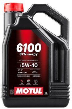Олива моторна MOTUL 6100 Syn-nergy 5W-40 5л 6100 SYN-NERGY 5W-40 4X5L MTL 112963 фото