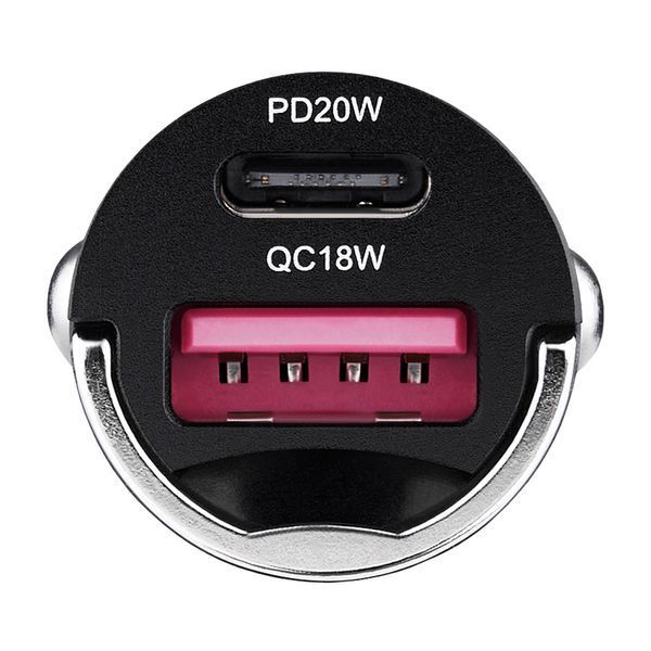 Автомобільний зарядний пристрій WINSO PRO 38W USB-C+USB-A mini Metal 222038 фото