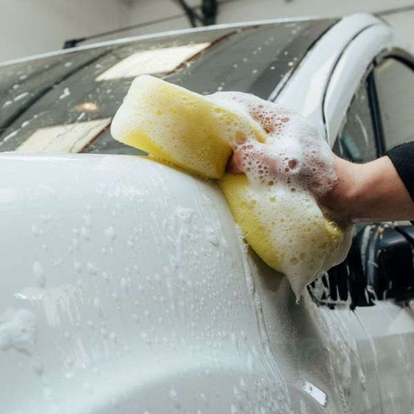 Губка К2 Car Sponge для ручного миття жовта 23 см х 12 см х 6 см 20632 фото