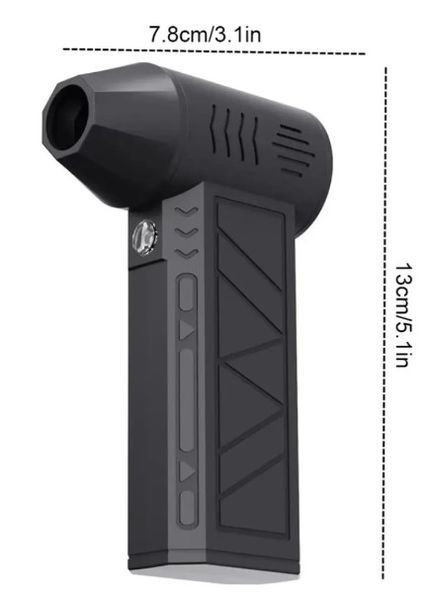 Міні турбовентилятор 5000мАч, від USB, ZY7400-SE/PRO / Акумуляторна повітродувка / Портативний турбофен ZY7400-SE/PRO фото