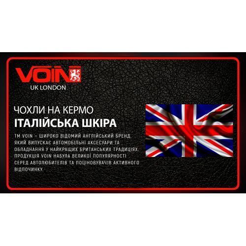 Чохол на кермо VLOD-L06 BK M чорний/БО/шкіра один шов VLOD_L06 M фото