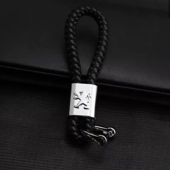 Стильний шкіряний Брелок для авто з логотипом Peugeot Peugeot фото