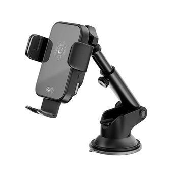 Тримач телефону автомобільний XO з бездротовою зарядкою WX036 Automatic Arm Clamp Type Wireless чорний XO-WX036 фото