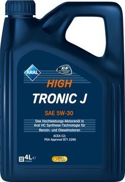 ARAL Олива моторна HighTronic J 5W-30 4л HIGHTRONIC J 5W-30 4X4L ARL 5W30 HI TR J 4L фото