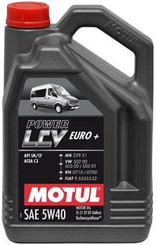 Олива моторна MOTUL Power LCV Euro+ 5W-40 5л POWER LCV EURO+ 5W40 4X5L MTL 106132 фото