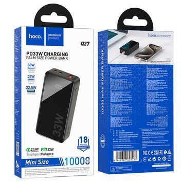 УМБ HOCO Jewel power bank 10000mah Q27 |1USB/2Type-C, 30W/3A, PD/QC| Q27 фото