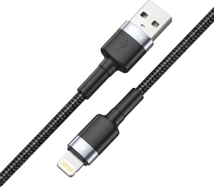 Кабель Brevia USB to Lightning 2 м Black ZIP 53200BULZ1 фото
