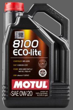 Олива моторна MOTUL 8100 Eco-lite 0W-20 4л 8100 ECO-LITE 0W20 4X4L MTL 108535 фото