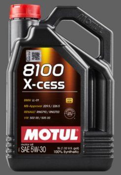 Олива моторна MOTUL 8100 X-cess 5W-30 5л 8100 X-CESS 5W-30 4X5L MTL 108946 фото