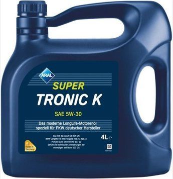 ARAL Олива моторна SuperTronic K 5W-30 4л SUPERTRONIC K 5W-30 4X4L ARL 5W30 SU TR K 4L фото