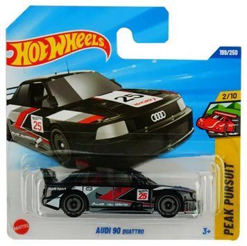 Базова машинка Hot Wheels Peak Pursuit Audi 90 Quattro чорна (5785) JBC04-N521 JBC04-N521 фото