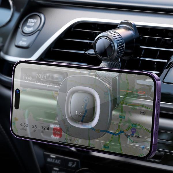 Тримач HOCO Crown magnetic wireless charging car holder (air outlet) HW30 |4.5-7", 15W| HW30  фото