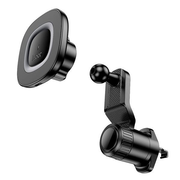 Тримач HOCO Crown magnetic wireless charging car holder (air outlet) HW30 |4.5-7", 15W| HW30  фото