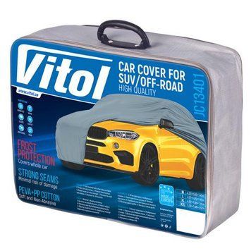 Тент (чохол) автом JC13401 XXL на джип/мінівен сірий з підкладкою PEVA/PP Cotton 508х196х152 к.з. JC13401-2XL фото