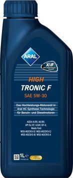 ARAL Олива моторна HighTronic F 5W-30 1л HIGHTRONIC F 5W-30 12X1L ARL 5W30 HI TR F 1L фото