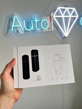Автомобільний електронний дифузор Ultrasonic Car Aroma Diffuser White та 6 ароматів Hurricane фото