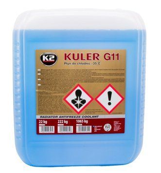 Рідина охолоджуюча K2 Kuler Long Life -35 &deg;C G11 блакитна 22 кг K20496 фото