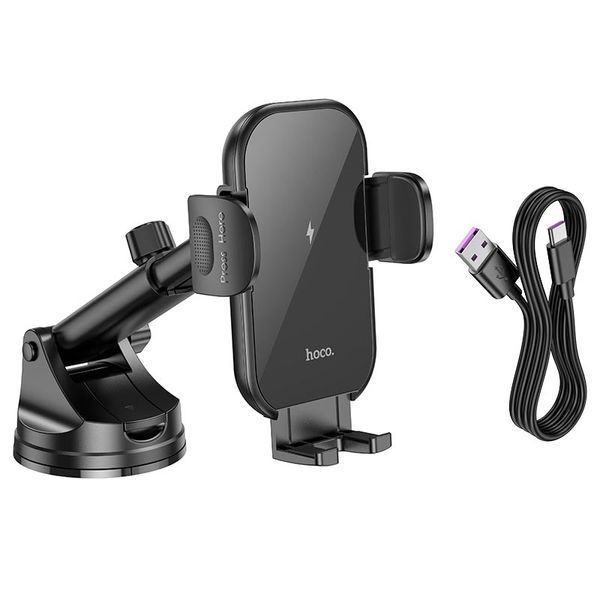 Автотримач Hoco HW5 Wireless 15W HW5 фото