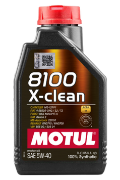 Олива моторна 8100 X-clean 5W-40 1л 8100 X-CLEAN 5W40 12X1L MOTUL MTL 102786 фото