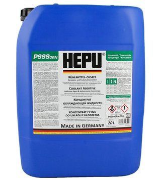 Рідина охолоджуюча HEPU Антифриз -38 &deg;C G11 зелена концентрат 20 л HE0012 фото