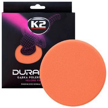 Губка для полірування K2 Duraflex на липучці помаранчева 150 мм х 25 мм K20697 фото