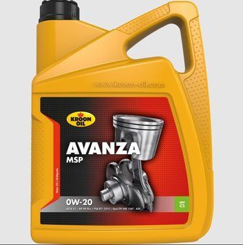 KROON OIL Олива моторна Avanza MSP 0W-20 5л ОЛИВА МОТОРНА AVANZA MSP 0W-20 4Х5Л KL 37350 фото