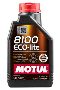 Олива моторна 8100 Eco-lite 5W-20 1л 8100 ECO-LITE 5W20 12X1L MOTUL MTL 109102 фото