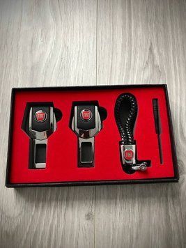 Набір Заглушки + шкіряний брелок Fiat Fiat фото