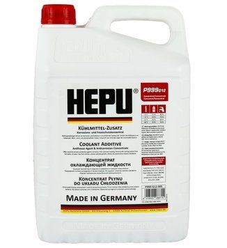 Рідина охолоджуюча HEPU Антифриз G12 червона концентрат 5 л HE0021 фото