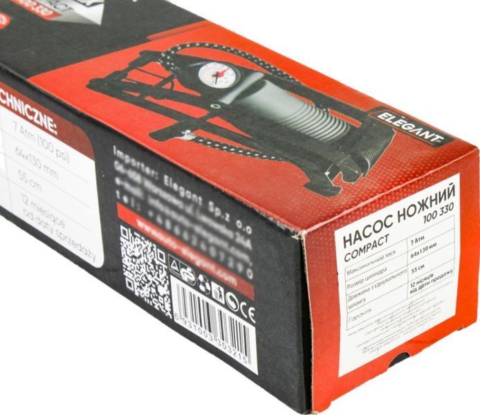 Помпа ножна Elegant Plus тип Start 100 psi EL 100 330 фото