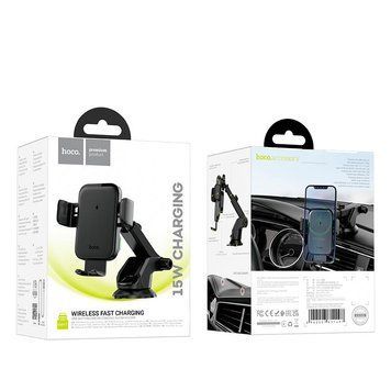 Тримач HOCO Jenny three-axis linkage wireless fast charging Car holder HW11 |15W| HW11 фото