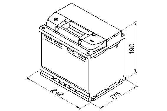 BOSCH Акумуляторна батарея 60А АКБ BOSCH S4 ЛІВ [+] 12V 60AH 540A 242*175*190 BO 0092S40060 фото