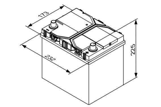BOSCH Акумуляторна батарея 65А АКБ BOSCH S4 EFB ASIA ПРАВ [+] 12V 65AH 650A 232*175*225 / START-STOP BO 0092S4E400 фото