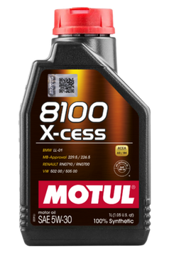 Олива моторна 8100 X-cess 5W-30 1л 8100 X-CESS 5W-30 12X1L MOTUL MTL 108944 фото