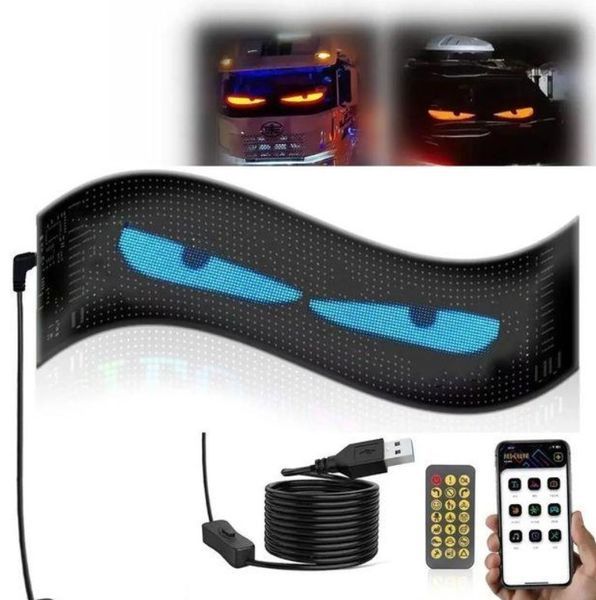 LED Matrix Panel APP 37 * 9 см з Bluetooth керуванням для реклами та автомобілів 557018073 фото
