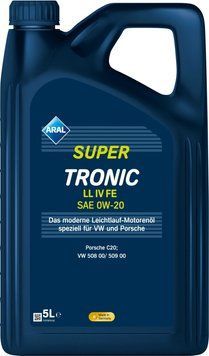 Олива моторна SuperTronic LL IV FE ARAL ARL 0W20 SU LL 5L SUPERTRONIC LL IV FE 0W-20 4X5L ARL 0W20 SU LL 5L фото