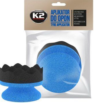 Губка-аплікатор K2 Tyre Аpplicator для полірування шин D 8 см K20578 фото