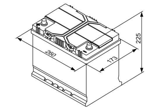 BOSCH Акумуляторна батарея 70А АКБ BOSCH S4 ASIA ЛІВ [+] 12V 70AH 630A 261*175*220 BO 0092S40270 фото