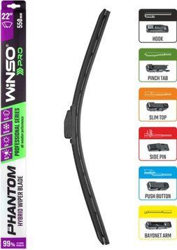 Гібридна щітка склоочисника WINSO PRO PHANTOM 550 мм 118550 фото