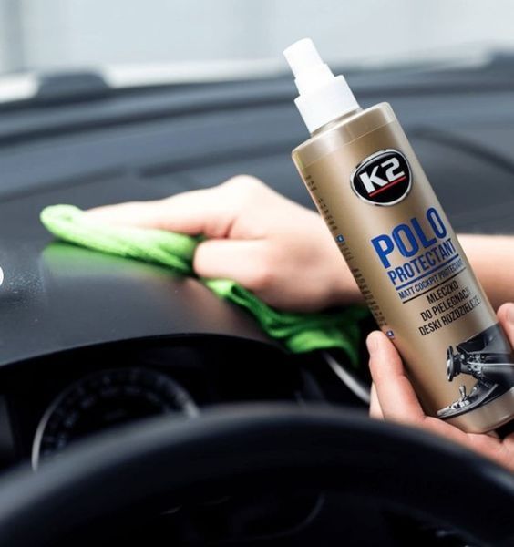 Поліроль для пластику K2 Polo Protectant матовий прозорий 350 мл K410 фото