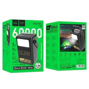Павербанк HOCO Powerful 22.5 W fully compatible power bank J110 60000mah |3Type-C/1USB, QC/PD, 22.5W/5A| J110  фото