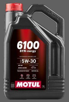 Олива моторна MOTUL 6100 Syn-nergy 5W-30 5л 6100 SYN-NERGY 5W-30 4X5L MTL 113145 фото