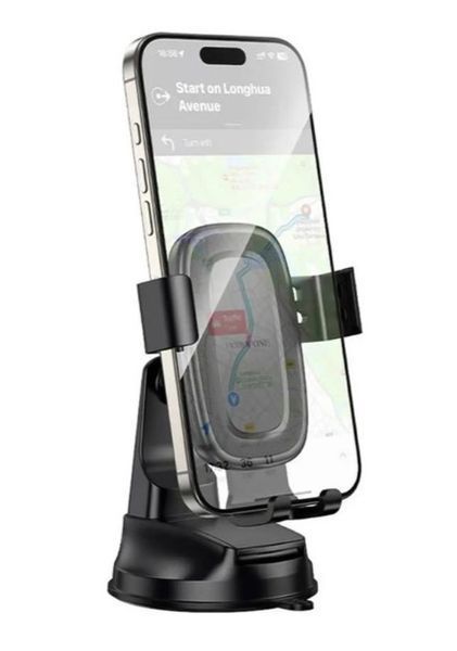 Автотримач Borofone BH130, для смартфона, діагональ 6,1-7,0 дюйми, пластик, силікон, колір чорний BH130 фото