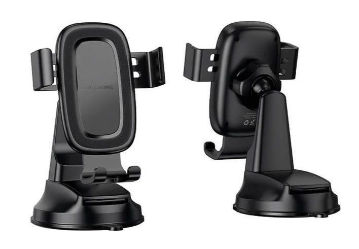 Автотримач Borofone BH130, для смартфона, діагональ 6,1-7,0 дюйми, пластик, силікон, колір чорний BH130 фото
