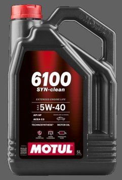 Олива моторна MOTUL 6100 Syn-clean 5W-40 5л 6100 SYN-CLEAN 5W-40 4X5L MTL 113116 фото