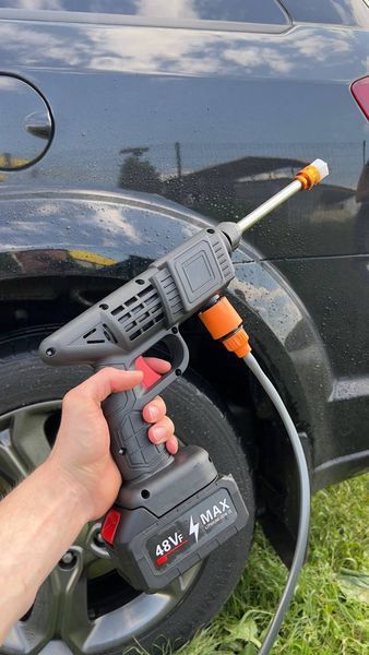 Мийка високого тиску 24V + Авторушник 30х30 см / Міні мийка + 2 УМБ / Розпилювач пістолет 234570286 фото