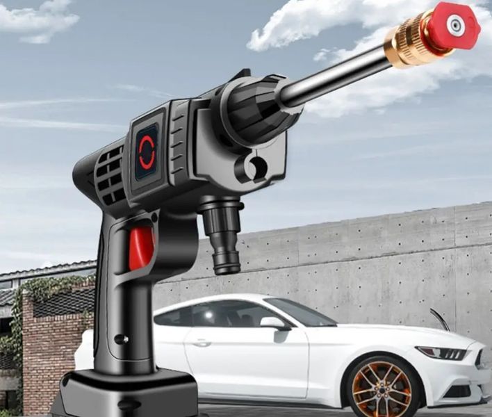 Мийка високого тиску 24V + Авторушник 30х30 см / Міні мийка + 2 УМБ / Розпилювач пістолет 234570286 фото