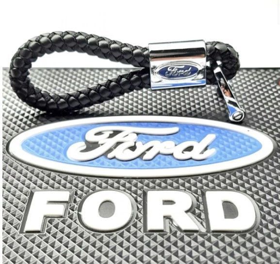 Стильний шкіряний Брелок для авто з логотипом Ford Ford фото