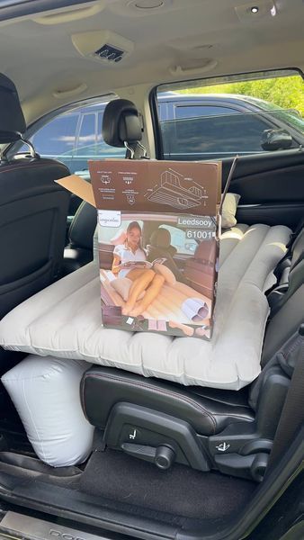 Матрац автомобільний на заднє сидіння 135x80см та насос, Світлий / Надувний матрац в машину / Ліжко-матрац 234565982 фото